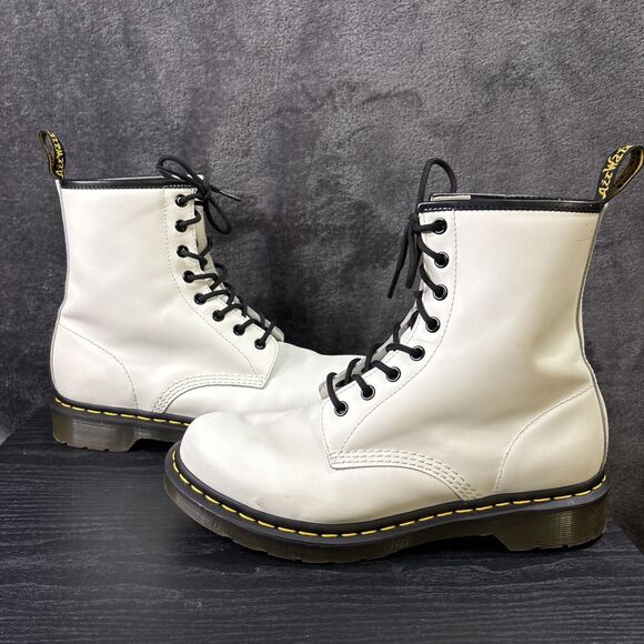 Dr. Martín Luana White Leather Boot Sz 10 - Picture 5 of 16